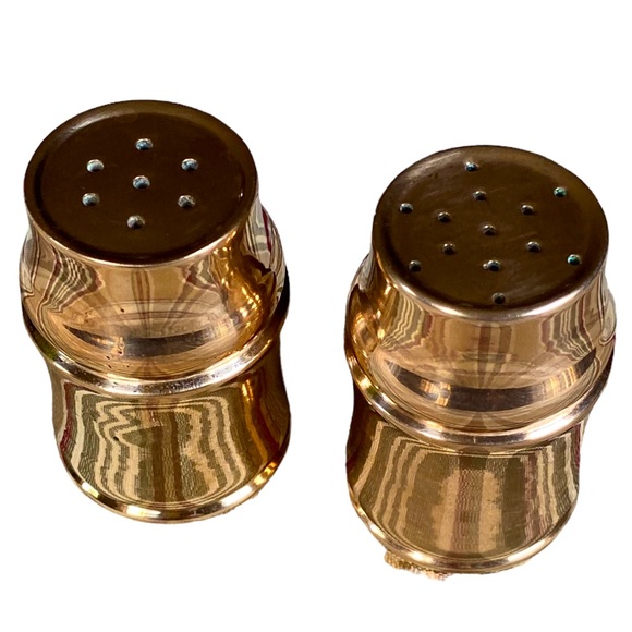 Vintage Solid Brass Salt & Pepper Shakers - Picture 2 of 6